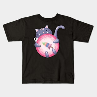 Cat meow christmas Kids T-Shirt